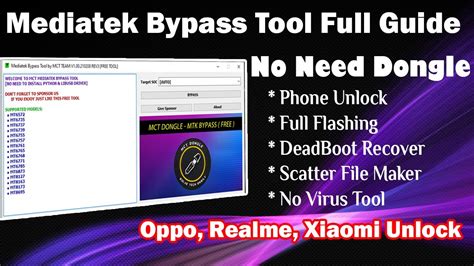 Mediatek Bypass Tool Full Guide MTK Auth Bypass Oppo Realme