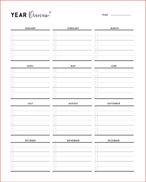 Free 2024 Printable Yearly Planner Template Pdf