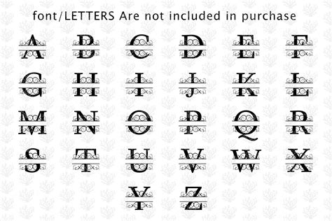 Swirl Letter Split Alphabet A To Z By Coralcuts Thehungryjpeg