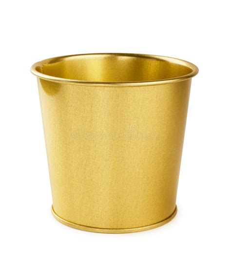 Metal Gilded Golden Bucket Stock Image Image Of Concept Bucket