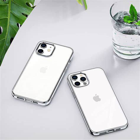 Durable Iphone 13 Pro Max Transparent Silicone Silver Case