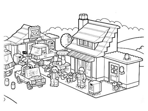 Here's a coloring page that will appeal to the little star wars fans at home. Activity In Lego City Coloring Page : Coloring Sky