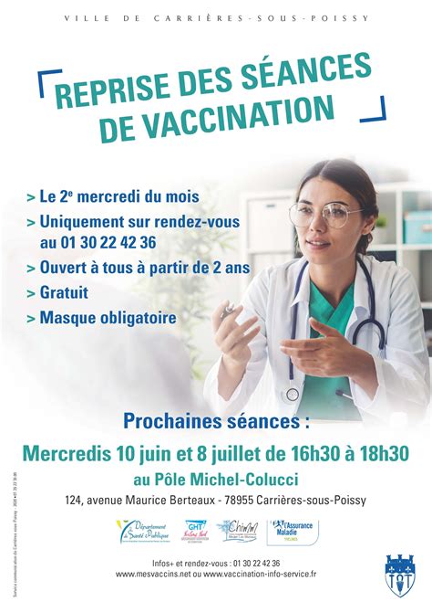 Once again, thank you for your support throughout this adventure. Séances de vaccination - Ville de Carrières-sous-Poissy ...