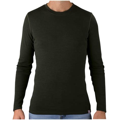 Meriwool Mens Base Layer 100 Merino Wool Midweight Long Sleeve