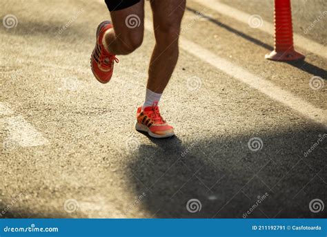 Running Mans Legs With Track Shoes Editorial Photo Image Of Runner Race