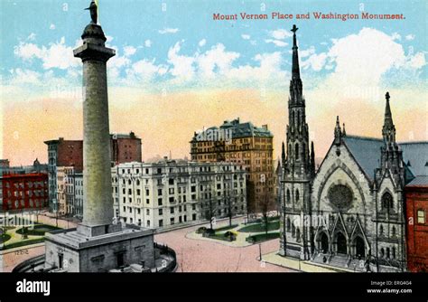 Baltimore Mount Vernon Place Showing The Washington Monument And
