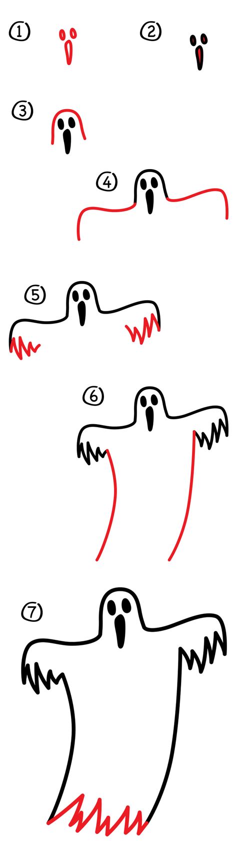 How To Draw A Ghost Art For Kids Hub