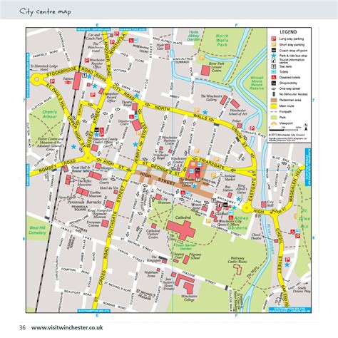 Winchester Town Centre Map