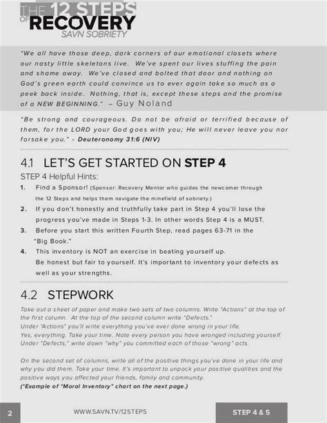 Celebrate Recovery 12 Steps Worksheets