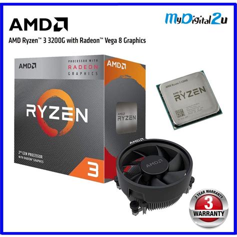 Amd Ryzen 3 3200g Vega Graphics Am4 Cpu W Wraith Stealth Cooler