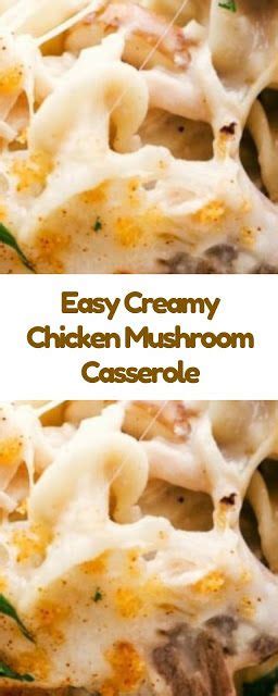 Easy Creamy Chicken Mushroom Casserole Creamy Chicken Mushroom