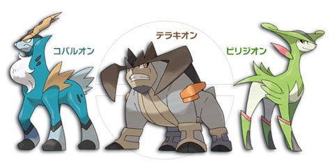 Cobalion And Terrakion And Virizion 伝説のポケモン ポケモン ポケットモンスター