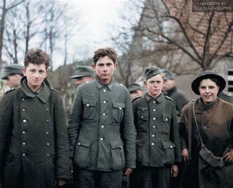 Young German Pows Captured By Guards Armoured Division Germany 6