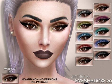 Glitter Eyeshadow With Eyeliner For The Sims 4 Spring4sims Glitter