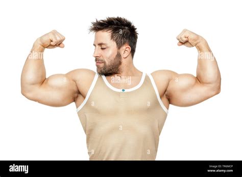 Flexing Biceps Man Hi Res Stock Photography And Images Alamy