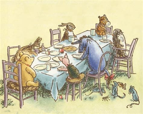 Classic Winnie the Pooh Print Fine Art Print Featuring All | Etsy