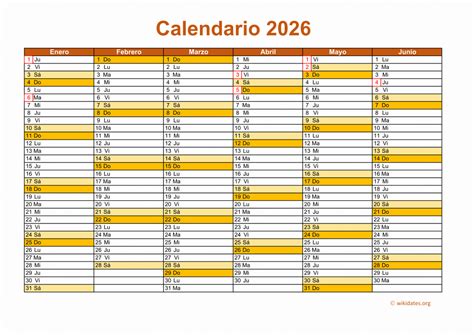 Calendario 2026 Calendario De España Del 2026