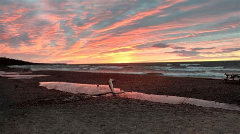 Lake Superior Sunset At Eagle River Michigan
