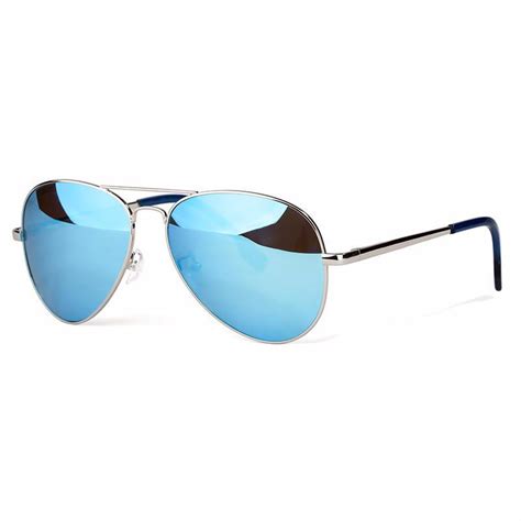 Blue Fashion Metal Pilot Aviator Sunglasses For Men Summer Trend Fashi