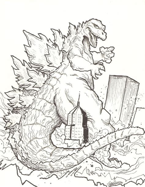 Dibujos Para Colorear Godzilla Páginas Imprimibles