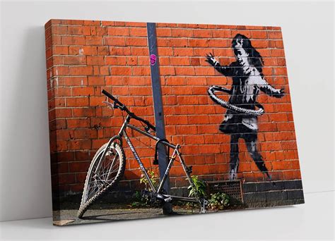 Banksy Hula Girl Art Canvas Picture Print Wall Hanging Etsy