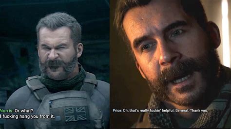 Change In Captain Price Threatening His Superiors Call Of Duty Modern