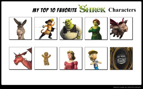 My Top 10 Favorite Shrek Characters By Beewinter55 On