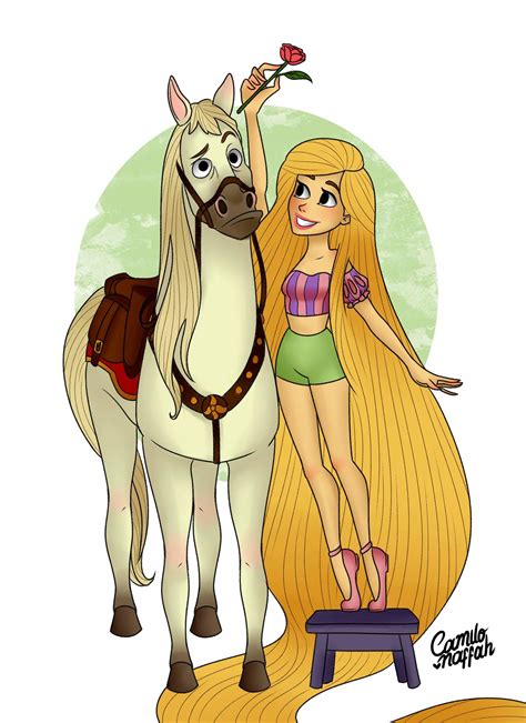 Artstation Maximus And Rapunzel Camilo Naffah Disney Horses Disney