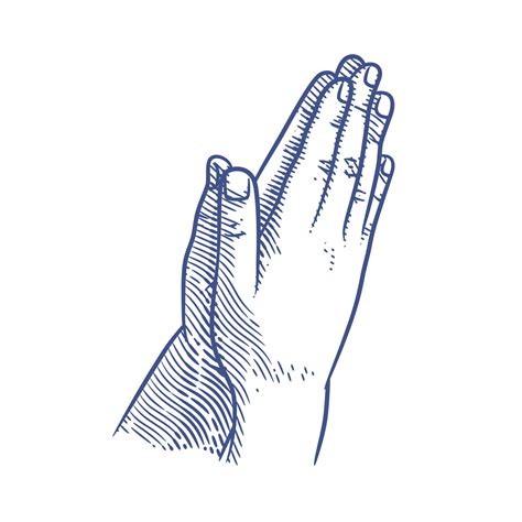 Praying Hands Line Art Drawing Illustration Praying Hands Drawing