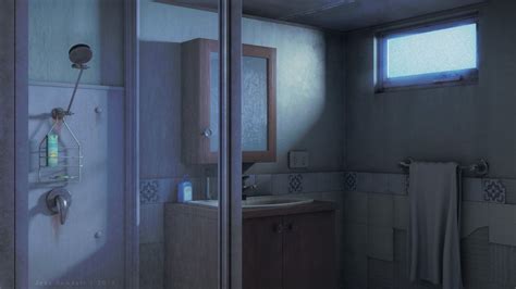 B S U T P Anime Background Bathroom C O V L M T