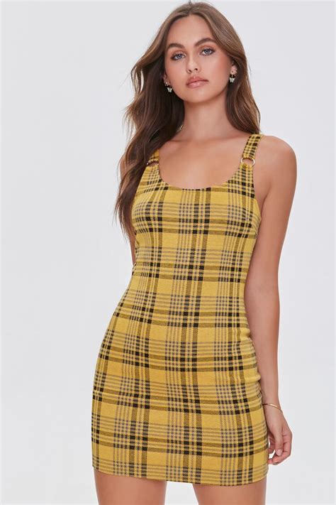 plaid bodycon dress