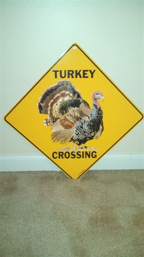 turkey crossing turkey novelty sign novelty