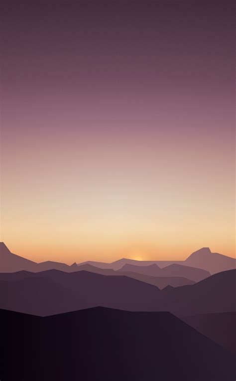 Desktop Wallpaper Calm Sunset Mountains Sky Beautiful 4k Hd Image