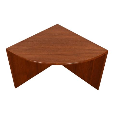 Danish Modern Teak Quarter Round Corner Table Chairish