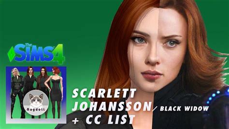 Sims 4 Cas Scarlett Johansson As Blanck Widow 🕷 Speed Cc Build