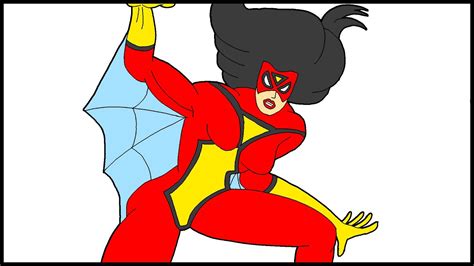 Spider Woman Jessica Drew Marvel Mommy Giantess Muscle Boobs Growth