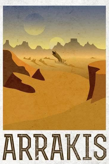 Arrakis Retro Travel Print Retro Travel Poster Dune Art Travel