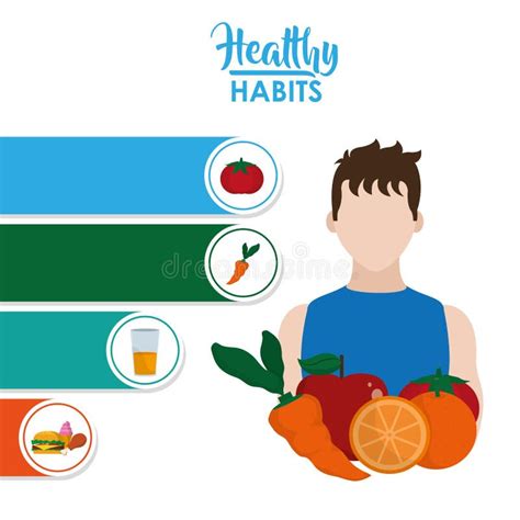 Healthy Habits Lifestyle Stock Vector Illustration Of Organic 116054583
