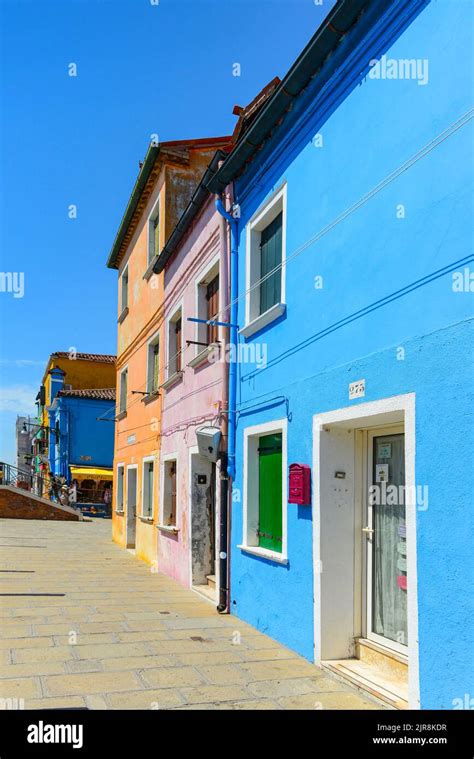 Colorful Houses In Burano Island Famous Travel Destination Venice
