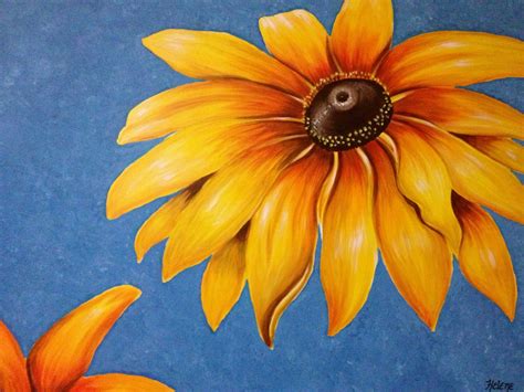 X Original Painting Large Sunflower Etsy