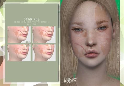 Scar 03 Sims 4 Cc Skin Sims Tumblr Sims 4