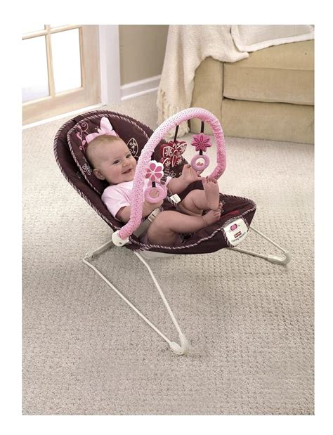New Baby Bouncer Musical Vibrating Seat Fisher Price Comfy Time Mocha
