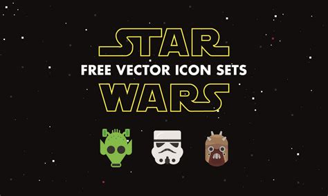 Star Wars Icon Set With The Text Free Vector Icons For Your Design