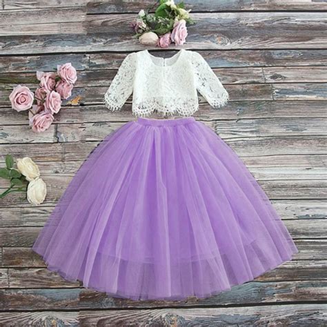 Summer Lace Girls Dress Children Clothing Sets Toddler Elegant Princess