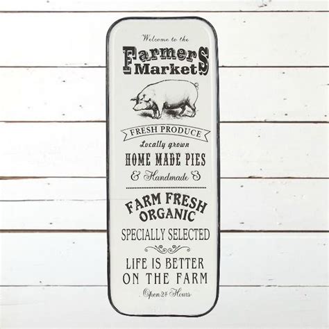 Life Is Better On The Farm Metal Farmers Market Sign Wall Decor