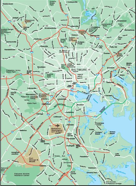 Baltimore Metro Area Wall Map By Map Resources Mapsales