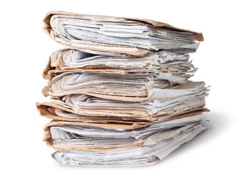 Old Files Arranged In Chaotic Stack Rotated Stock Photo Image Of