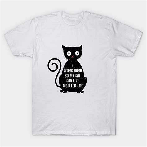 Funny Black Cat Motivational Design For Cat Person Funny Cat T