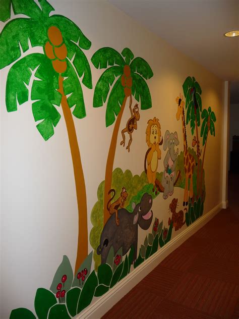 To Enlarge This Cute Paint By Number Jungle Mural Just Repeat Elements