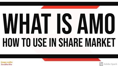 What Is Amo And How It Use In Share Market Youtube